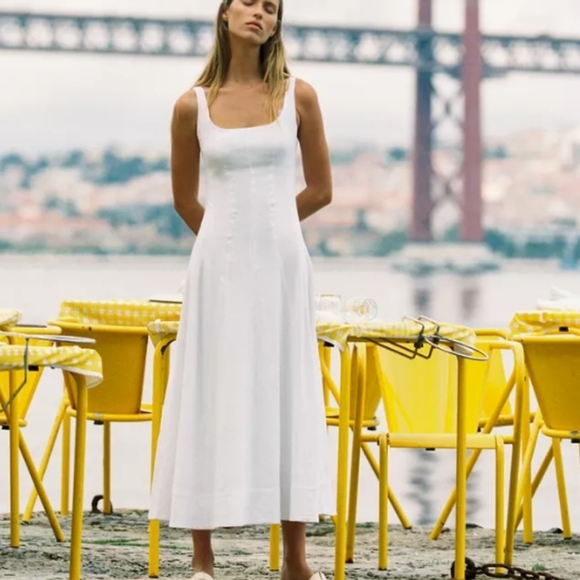 Zara Dresses & Skirts - Zara Linen Strappy Midi Dress